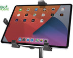 K&M 19775 multimedia microphone stand with adjustable holder and flexible arm for professional audio setups