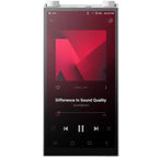 Astell&Kern PD20 portable music player with sleek black design and touchscreen interface, showing buttons and screen display.