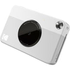 Kodak Printomatic instant compact camera with black body, ready to take colorful photos quickly.