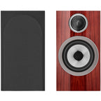 Bowers & Wilkins 707 S3 Prestige passive bookshelf speakers with black matte finish and sleek design.