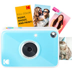 Kodak Printomatic+ instant compact camera with colorful design and lens, ready for printing photos on the go.