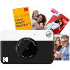 Kodak Printomatic instant and compact camera with black body, ready to capture and print photos instantly.