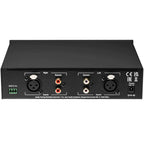 Pro-Ject Head Box S3 B headphone amplifier and DAC with sleek black design and front input and control knobs.