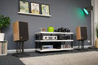 JBL L82 Classic MK2 passive bookshelf speakers with wood finish and sleek design, showcasing their elegant appearance and compact size.