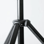 K&M PA speaker stand model 21436 with adjustable height and sturdy tripod base, designed for professional audio setups.