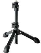 K&M 23150-3 desktop microphone stand with adjustable arm and stable base for professional audio setups.