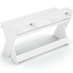 Glorious Sound Desk Pro studio furniture with a sleek wooden surface and metal legs, designed for music production and studio setup.