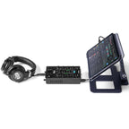 Reloop PTB-2 DJ mixer with multiple knobs and sliders, professional audio equipment for DJing and music mixing.