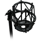 Presonus SHK-1 microphone shock mount with adjustable suspension and mounting hardware for studio microphones.