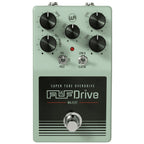 Warm Audio Fluff Drive guitar pedal with control knobs and input/output jacks, showcasing its compact design and build quality.