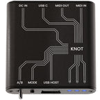 Intech Studio KNOT MIDI interface with multiple input and output ports for connecting musical devices and controllers.