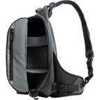 Think Tank MindShift PhotoCross Sling V2 camera bag with padded compartments and adjustable strap for carrying video equipment.