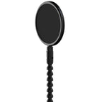 Pop Audio studio set with three microphone pop filters featuring black cloth covers for reducing plosive sounds during recording.