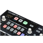 Arturia DrumBrute Impact drum machine with colorful pads and control knobs, designed for electronic music production.