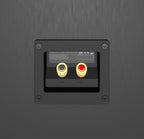 KEF Q6 Meta center speaker with sleek black design and compact build, ideal for high-quality home theater audio systems.