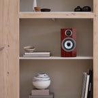 Bowers & Wilkins 707 S3 Prestige passive bookshelf speakers with black cabinets and silver drivers.