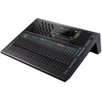 Allen & Heath Qu-6D digital mixer with multiple faders, knobs, and a touchscreen interface for professional audio mixing.