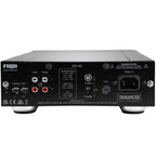 Rega AOS MC phono preamp with sleek black finish and input/output connections visible.