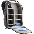 Think Tank StreetWalker V2.0 video equipment bag with multiple compartments and padded straps, designed for camera gear storage.