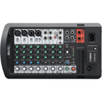 Yamaha Stagepas 600BT portable PA speaker system with two speakers and control panel, ideal for live sound reinforcement.