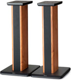 Edifier SS02 studio monitor speaker stands with adjustable height and sturdy black metal construction for optimal audio positioning.