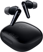 Soundcore Liberty 4 Pro wireless in-ear headphones with black earbuds and charging case, shown on a white background.