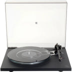 Rega Planar 6 turntable in Polaris Grey with Nd5 cartridge, showcasing its sleek design and tonearm details.