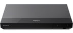 Sony UBP-X700 CD player with sleek black design and front-loading disc tray, perfect for high-quality audio playback.