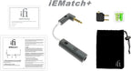 iFi Audio iEMatch+ headphone adapter and splitter for improved audio quality and noise reduction in a compact design