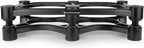 IsoAcoustics ISO-430 studio monitor stands with sleek black design and adjustable height for optimal speaker positioning.