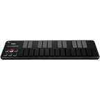Korg NanoKey2 black MIDI keyboard with 25 velocity-sensitive keys, compact design for music production and live performance.