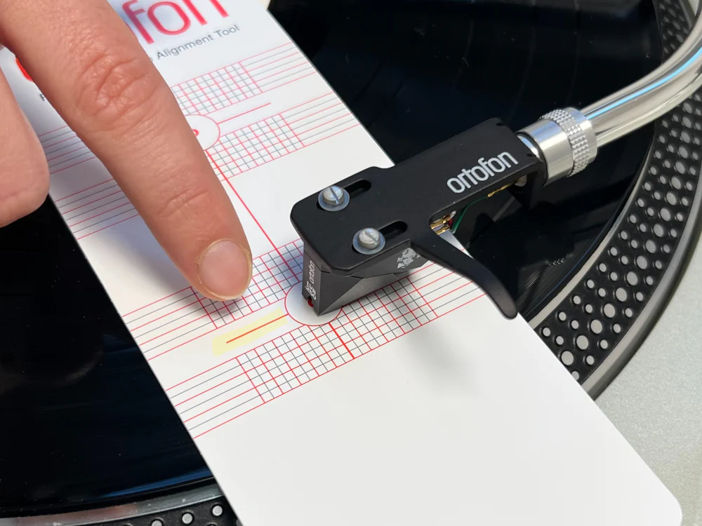 Ortofon Premium Cartridge Alignment Tool for precise setup of turntable cartridges, part of Ortofon's cartridge accessories.