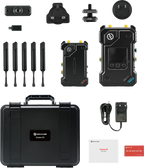 Hollyland Cosmo C2 wireless video transmission system with 1 transmitter and 1 receiver, compact professional video setup.