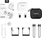 Saramonic Blink 500 Pro B1 wireless microphone system for creators, with transmitter and receiver in a compact setup.