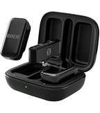 Rode Wireless Micro Lightning wireless microphone system in black with transmitter and receiver units on a white background.