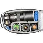 Think Tank StreetWalker Pro V2.0 video equipment bag with padded compartments and adjustable straps, designed for professional gear storage.