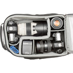 Think Tank StreetWalker V2.0 video equipment bag with multiple compartments and padded shoulder straps for heavy gear transport.