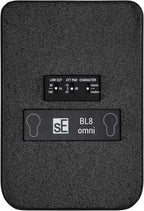 SE Electronics BL8 Omni condenser microphone with a sleek black design and sturdy build, ideal for professional audio recording.