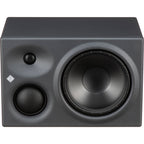 Neumann KH 310 A L G mid-field main monitor speaker, front view showing black enclosure and control panel.