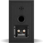 DALI Sonik 1 passive bookshelf speakers with black wood grain finish and compact design, ideal for home audio systems.