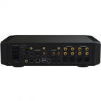 Eversolo EverSolo DMP-A10 music streamer rear view showing ports and connections on a sleek black device.