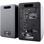 Black Argon Audio Forte A4 MK2 active bookshelf speakers with wooden finish and modern design.