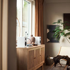 Argon Audio Forte A4 MK2 active bookshelf speakers, white finish, with drivers and control knobs visible in the image