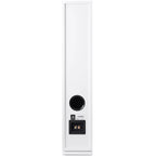 Argon Audio Forus 55 passive floorstanding speakers in white, showcasing sleek design and tall speaker cabinets.