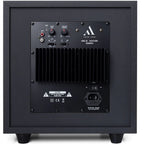 Black Argon Audio Malmö Sub 10 subwoofer with sleek design and front-facing speaker cone for deep bass sound.