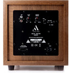 Argon Audio Malmö Sub 6 subwoofer with sleek black design and control panel on top, showcasing powerful audio output and modern style.