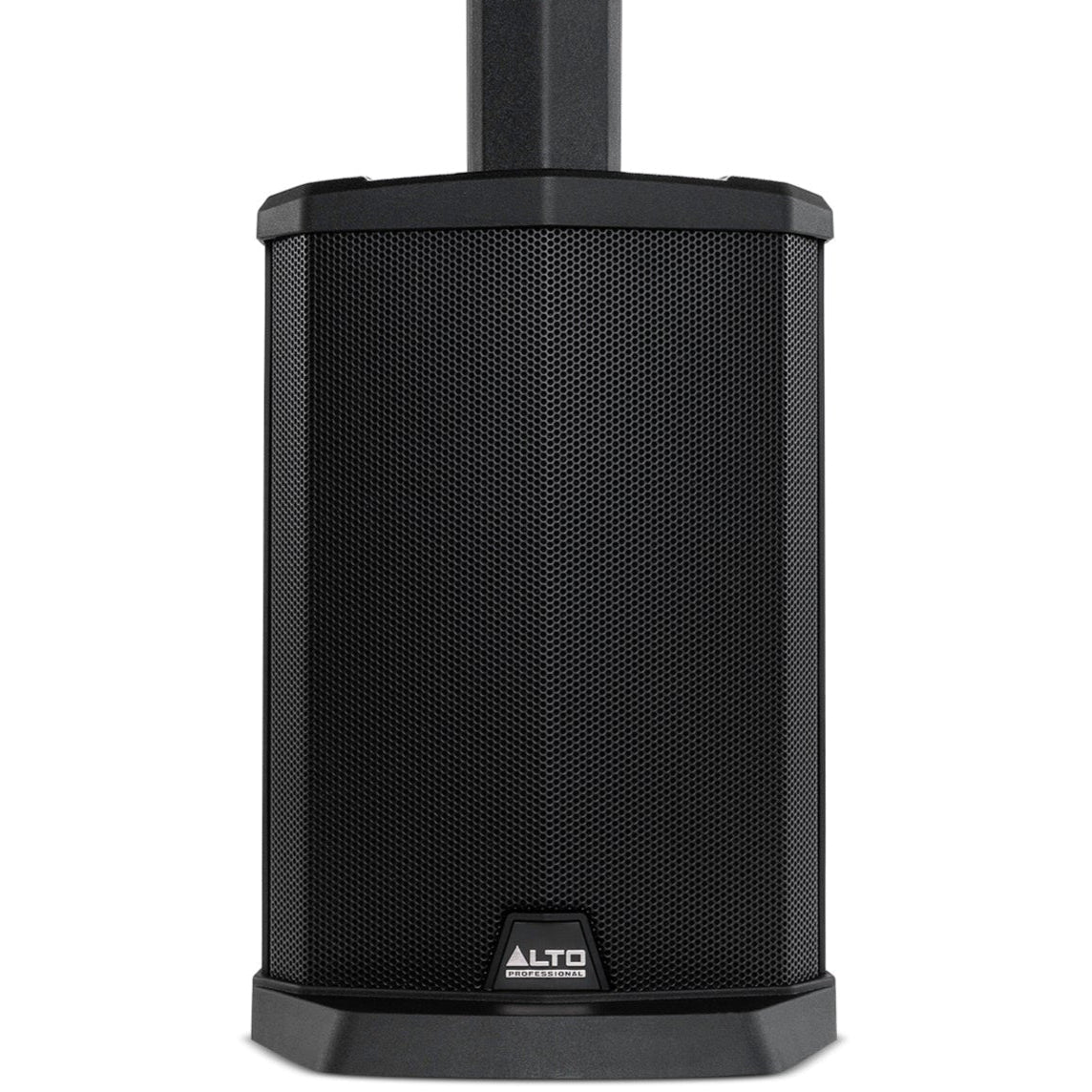 Alto Professional TS108C active column speaker with multiple speaker elements and control panel, designed for professional audio setups.