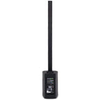 Rear view of Alto Professional TS108C active column speaker showing input panel and sleek black design.