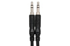 Hosa CMM-100 3.5mm TRS - 3.5mm TRS Stereo cable, 3.5mm TRS connectors close-up
