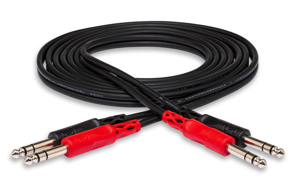 Hosa CSS-200 Dual 6.3mm TRS - Dual 6.3mm TRS cable, full coiled cable view
